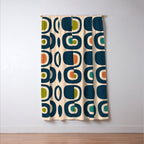 Mid Century Modern Scandinavian Abstract 322 Window Curtain Gallery Image 3