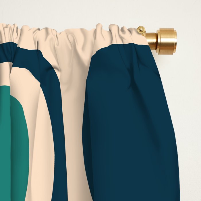 Mid Century Modern Scandinavian Abstract 322 Window Curtain Gallery Image 2