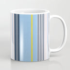 Cheerful Blue, Summer Stripes  Coffee Mug Gallery Image 1