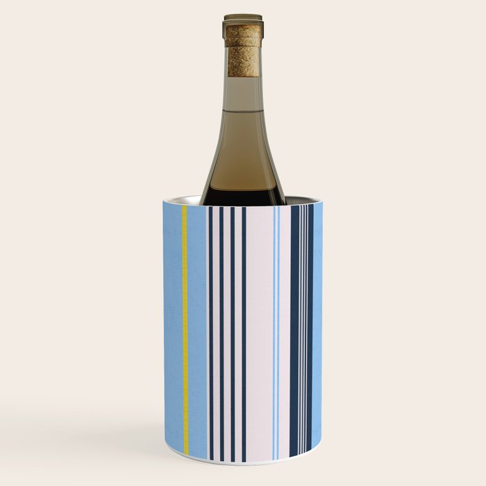 Cheerful Blue, Summer Stripes  Wine Chiller Gallery Image 1