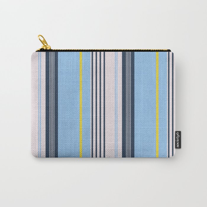 Cheerful Blue, Summer Stripes  Carry All Pouch Gallery Image 1