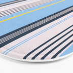 Cheerful Blue, Summer Stripes  Bath Mat Gallery Image 3