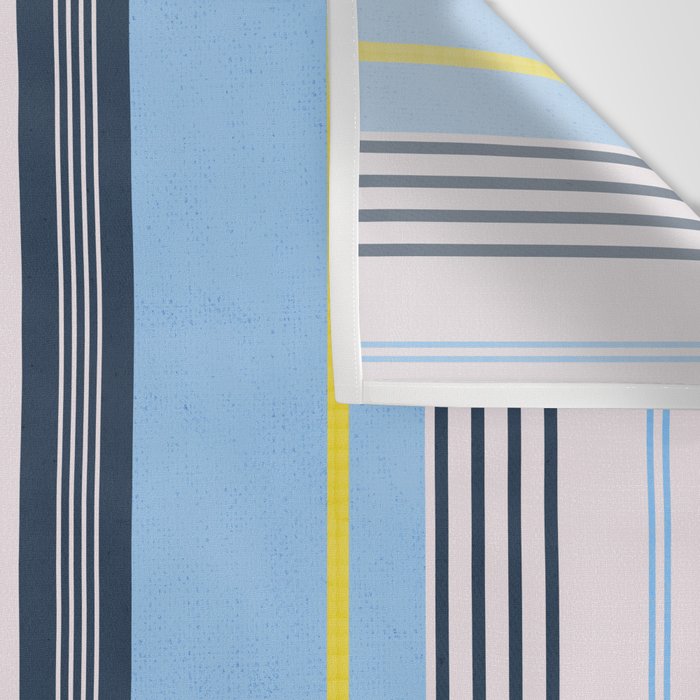 Cheerful Blue, Summer Stripes  Wall Tapestry Gallery Image 3