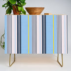 Cheerful Blue, Summer Stripes  Credenza Gallery Image 1