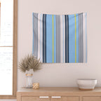 Cheerful Blue, Summer Stripes  Wall Tapestry Gallery Image 2