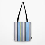 Cheerful Blue, Summer Stripes  Tote Bag Gallery Image 2