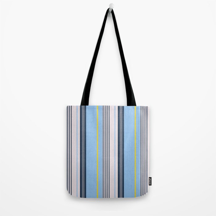 Cheerful Blue, Summer Stripes  Tote Bag Gallery Image 2