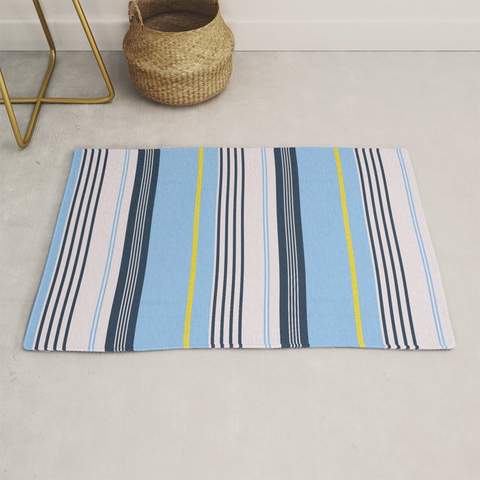 Cheerful Blue, Summer Stripes  Rug Gallery Image 1