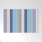 Cheerful Blue, Summer Stripes  Welcome Mat Gallery Image 1