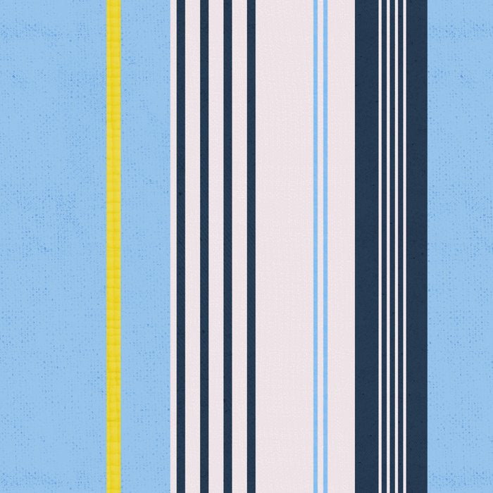 Cheerful Blue, Summer Stripes  Coffee Mug Gallery Image 2