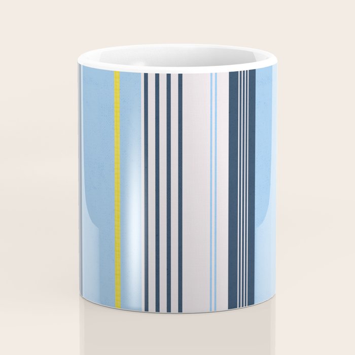 Cheerful Blue, Summer Stripes  Coffee Mug Gallery Image 4
