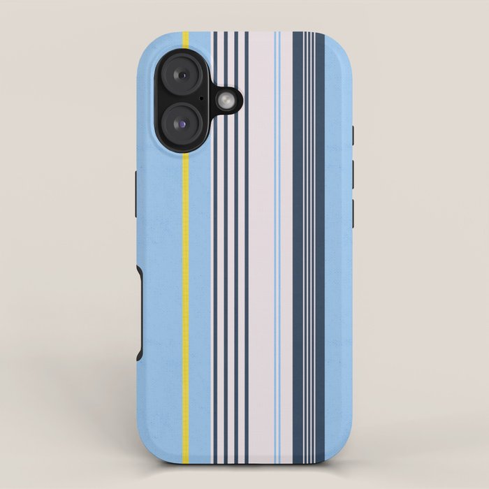 Cheerful Blue, Summer Stripes  iPhone Case Gallery Image 1