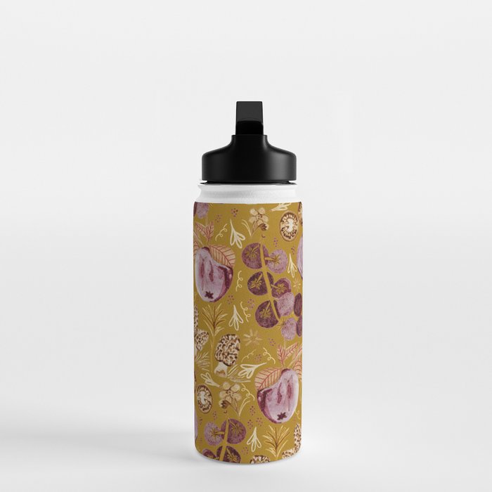 Garden Vegetables & Fresh Fruit in Harvest Yellow Water Bottle Gallery Image 3