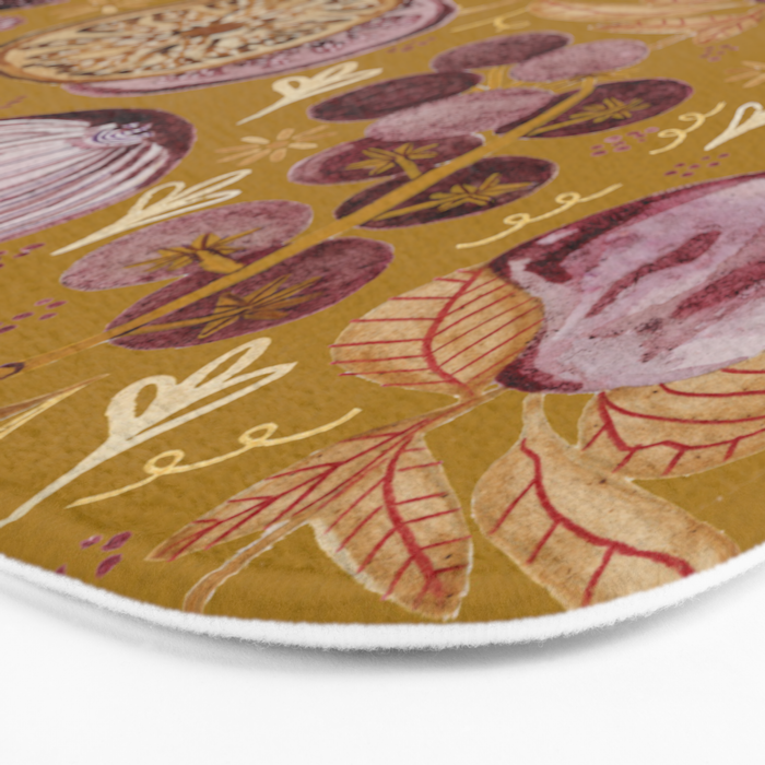 Garden Vegetables & Fresh Fruit in Harvest Yellow Bath Mat Gallery Image 3