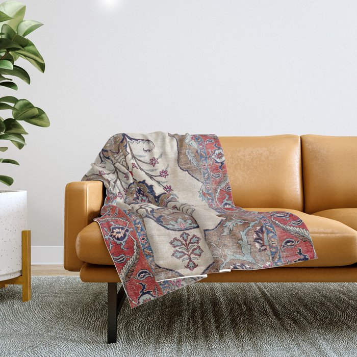 Khoy  Antique Azerbaijan Persian Rug Print Throw Blanket Gallery Image 1