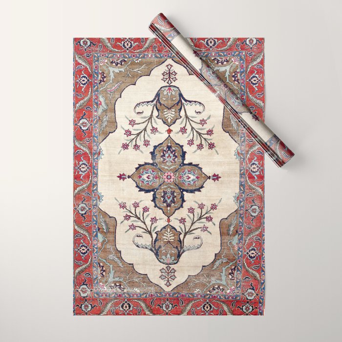 Khoy  Antique Azerbaijan Persian Rug Print Wrapping Paper Gallery Image 1