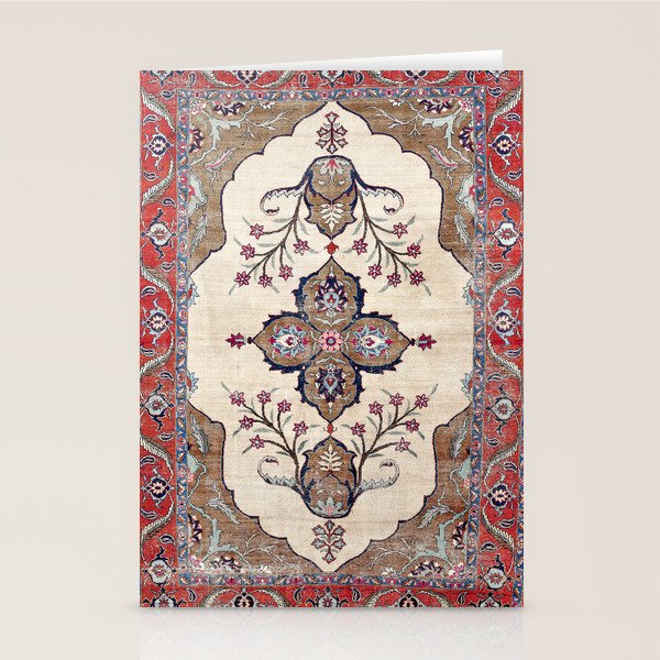 Khoy  Antique Azerbaijan Persian Rug Print Stationery Card Gallery Image 2