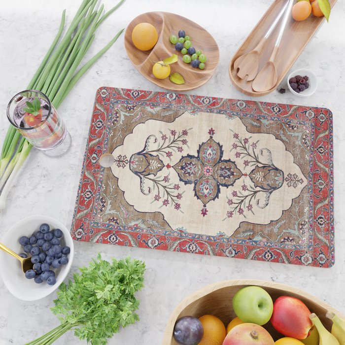 Khoy  Antique Azerbaijan Persian Rug Print Cutting Board Gallery Image 2