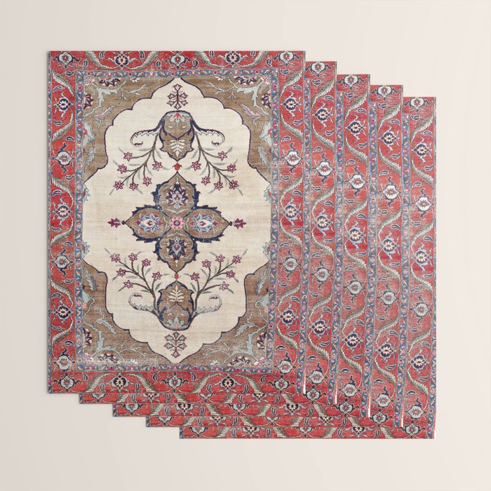 Khoy  Antique Azerbaijan Persian Rug Print Wrapping Paper Gallery Image 3