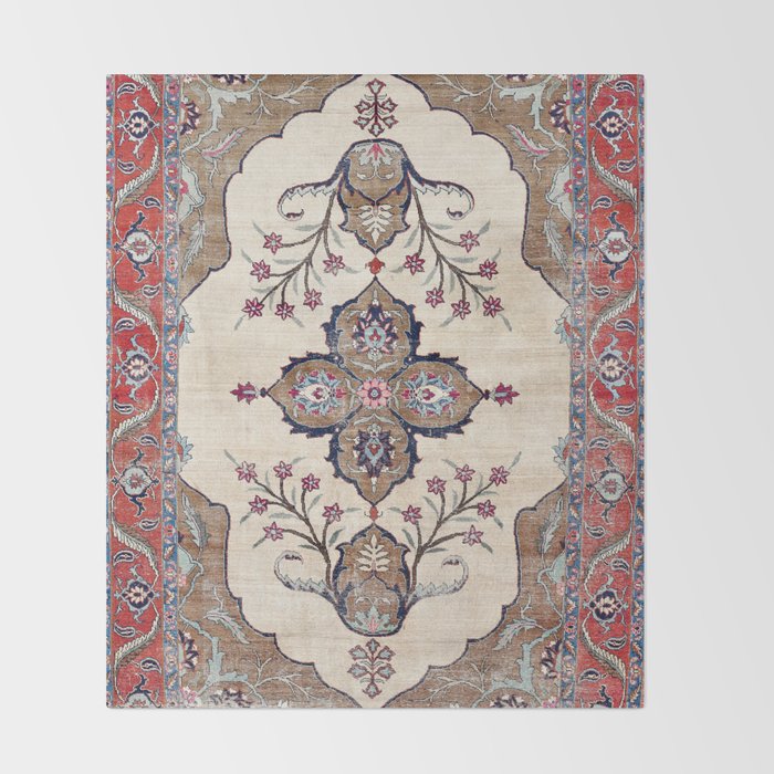 Khoy  Antique Azerbaijan Persian Rug Print Throw Blanket Gallery Image 2