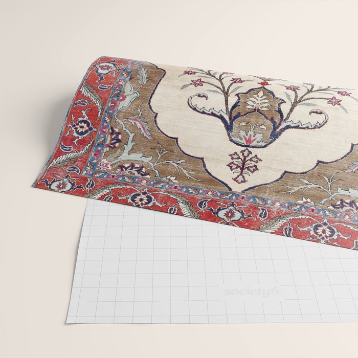 Khoy  Antique Azerbaijan Persian Rug Print Wrapping Paper Gallery Image 2