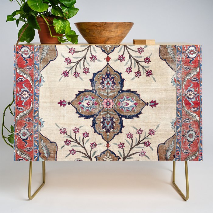 Khoy  Antique Azerbaijan Persian Rug Print Credenza Gallery Image 1