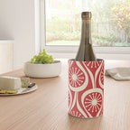 Mid Century Modern Atomic Drops Pattern in Retro Christmas Red and Cream Wine Chiller Gallery Image 4