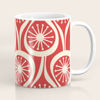 Mid Century Modern Atomic Drops Pattern in Retro Christmas Red and Cream Coffee Mug Gallery Image 1