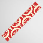 Mid Century Modern Atomic Drops Pattern in Retro Christmas Red and Cream Table Runner Gallery Image 3