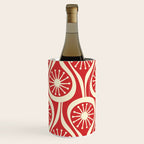 Mid Century Modern Atomic Drops Pattern in Retro Christmas Red and Cream Wine Chiller Gallery Image 1