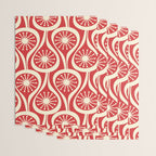 Mid Century Modern Atomic Drops Pattern in Retro Christmas Red and Cream Wrapping Paper Gallery Image 3