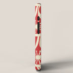 Mid Century Modern Atomic Drops Pattern in Retro Christmas Red and Cream iPhone Case Gallery Image 2