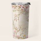 Chinoiserie Cherry Blossom Bird Garden Fresco Travel Mug Gallery Image 2