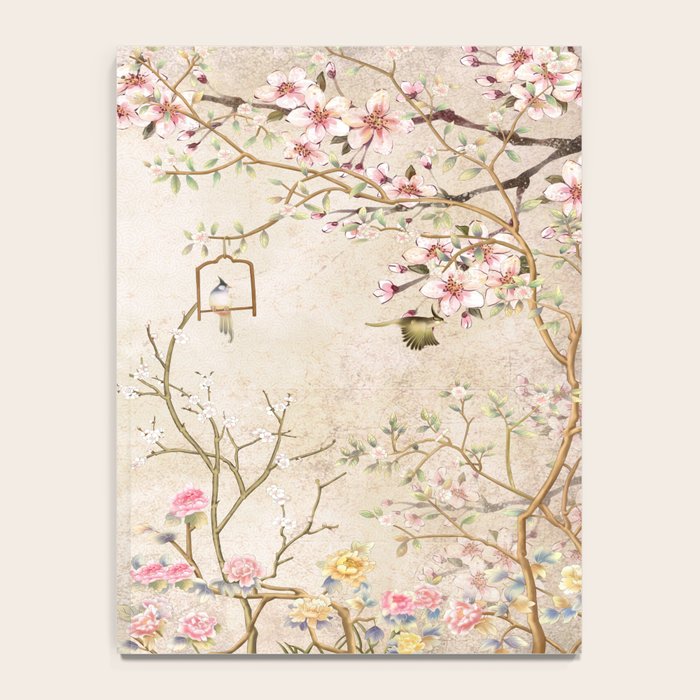 Chinoiserie Cherry Blossom Bird Garden Fresco Notebook Gallery Image 4