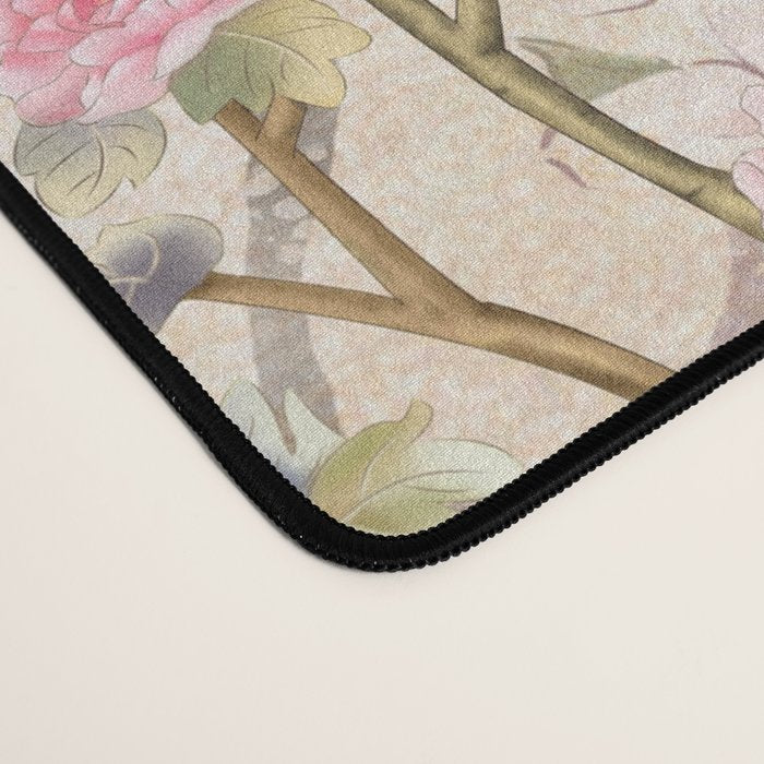 Chinoiserie Cherry Blossom Bird Garden Fresco Desk Mat Gallery Image 4
