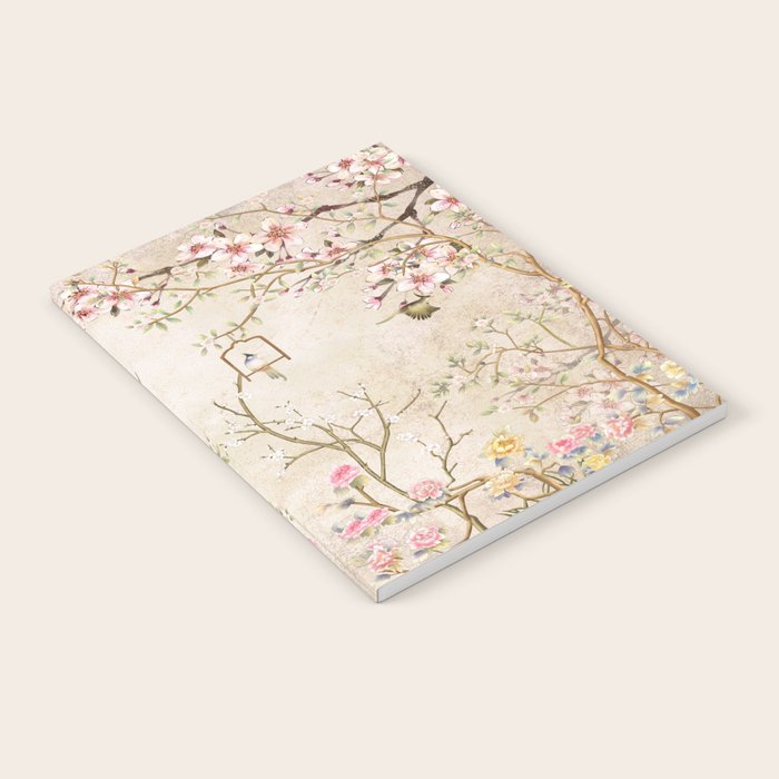 Chinoiserie Cherry Blossom Bird Garden Fresco Notebook Gallery Image 2