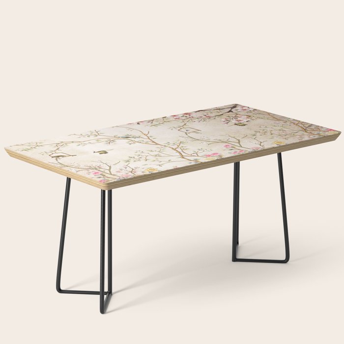 Chinoiserie Cherry Blossom Bird Garden Fresco Coffee Table Gallery Image 1