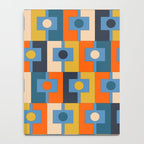 Rektangel Retro Contemporary Geometric Pattern Blue Orange Mustard Notebook Gallery Image 4