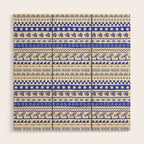 Vintage tropical summer nature art pattern Wood Wall Art Gallery Image 1