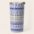 Vintage tropical summer nature art pattern Travel Mug Gallery Image 2