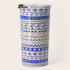 Vintage tropical summer nature art pattern Travel Mug Gallery Image 3