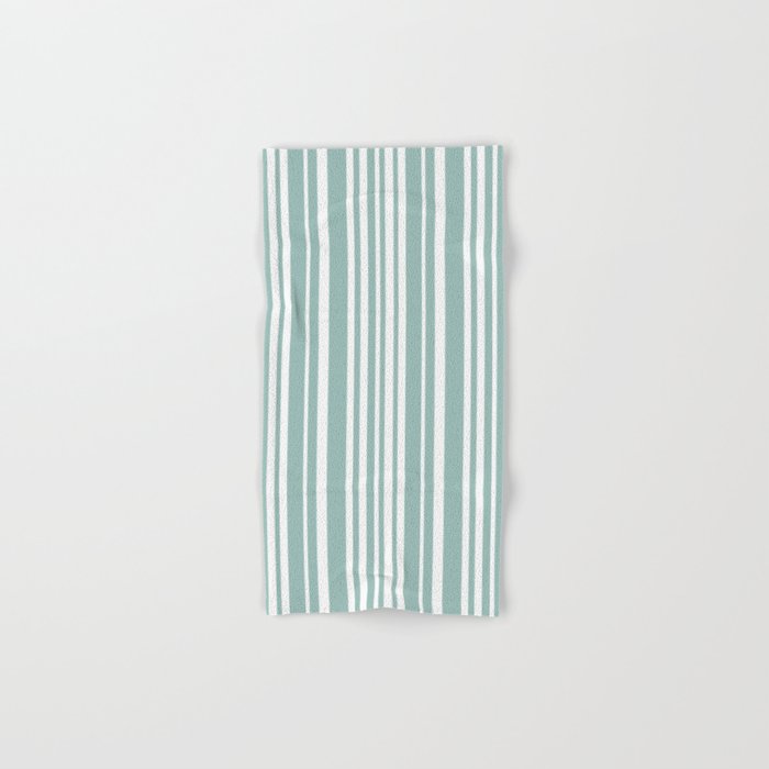 Classic Stripes XXXVII - Sage Green Bath Towel Gallery Image 1