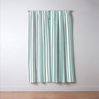 Classic Stripes XXXVII - Sage Green Window Curtain Gallery Image 3