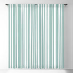 Classic Stripes XXXVII - Sage Green Window Curtain Gallery Image 5