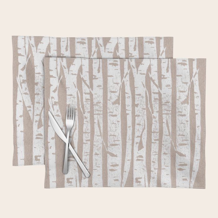 Woodcut Birches Placemat Gallery Image 1