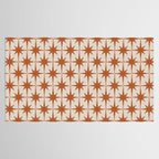 Atomic Age 50s Starburst Pattern in Clay and Light Putty Tablecloth Gallery Image 2