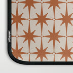 Atomic Age 50s Starburst Pattern in Clay and Light Putty Laptop Sleeve Gallery Image 3