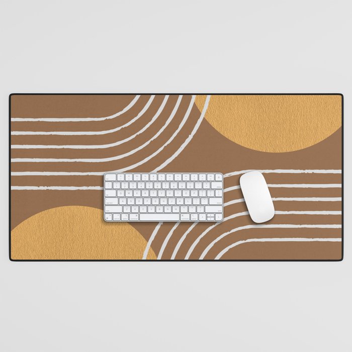 Sun Arch Double - Gold Brown Desk Mat Gallery Image 1