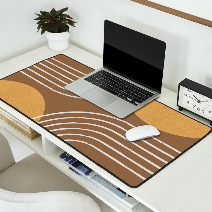 Sun Arch Double - Gold Brown Desk Mat Gallery Image 2