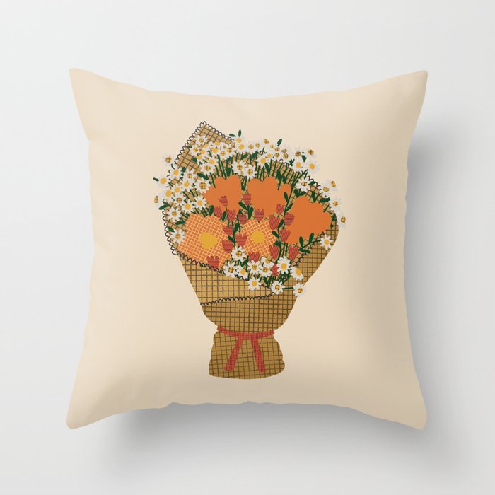 Wildflower Bouquet Throw Pillow Gallery Image 6
